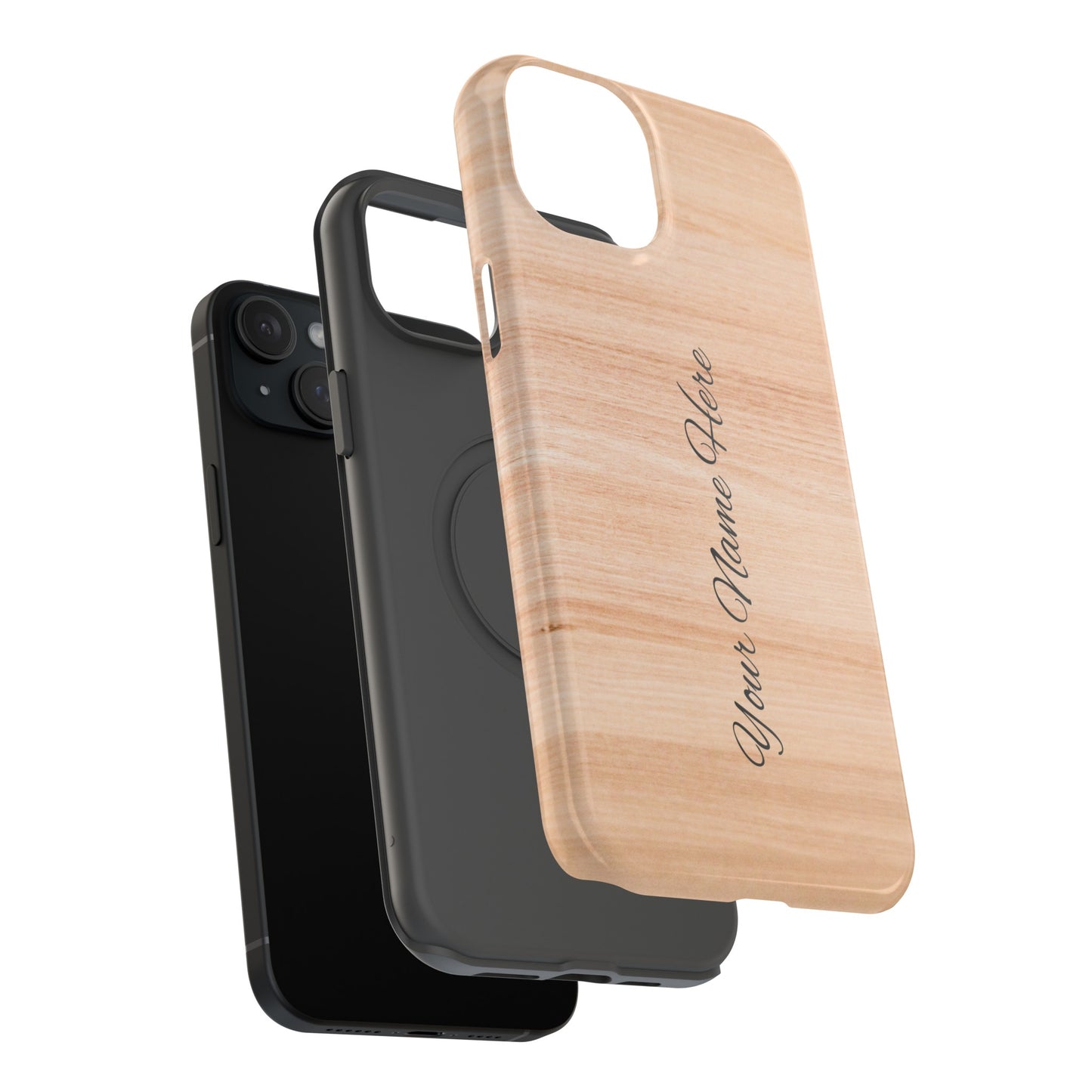 Personalized Custom Wooden pattern Impact-Resistant Phone Case