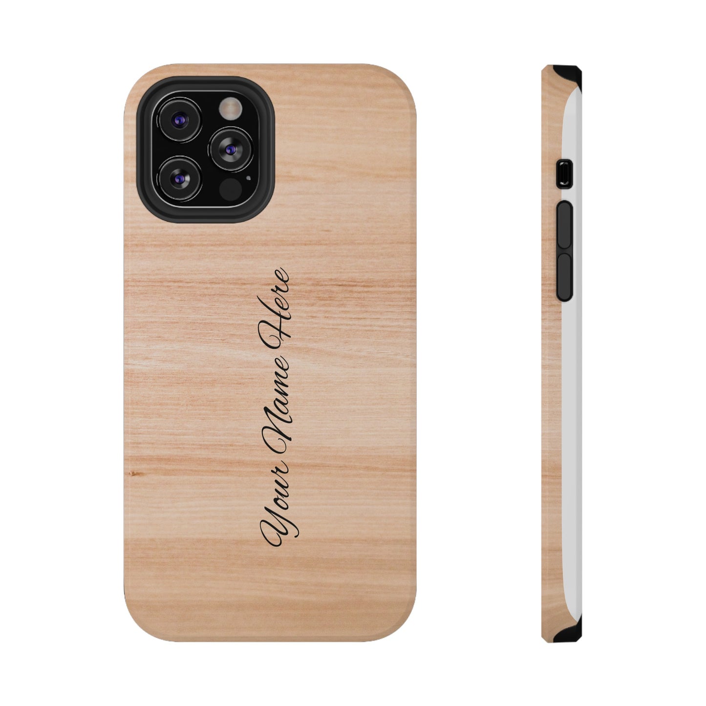 Personalized Custom Wooden pattern Impact-Resistant Phone Case