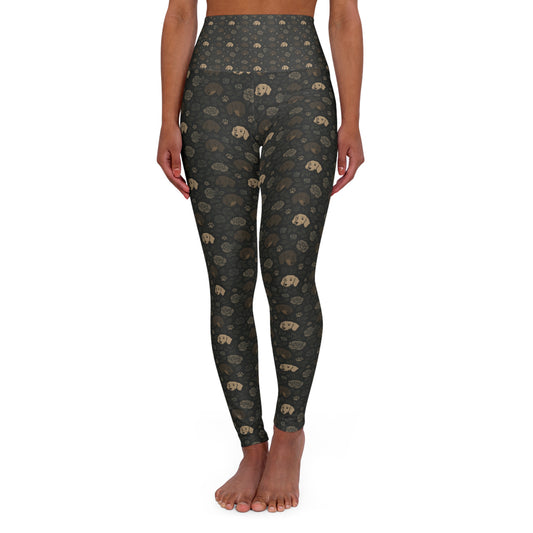 High Waisted Elephant Print Yoga Leggings | Comfy Workout Pants, Activewear, Yoga Outfit, Fitness Gift, Eco-Friendly Leggings