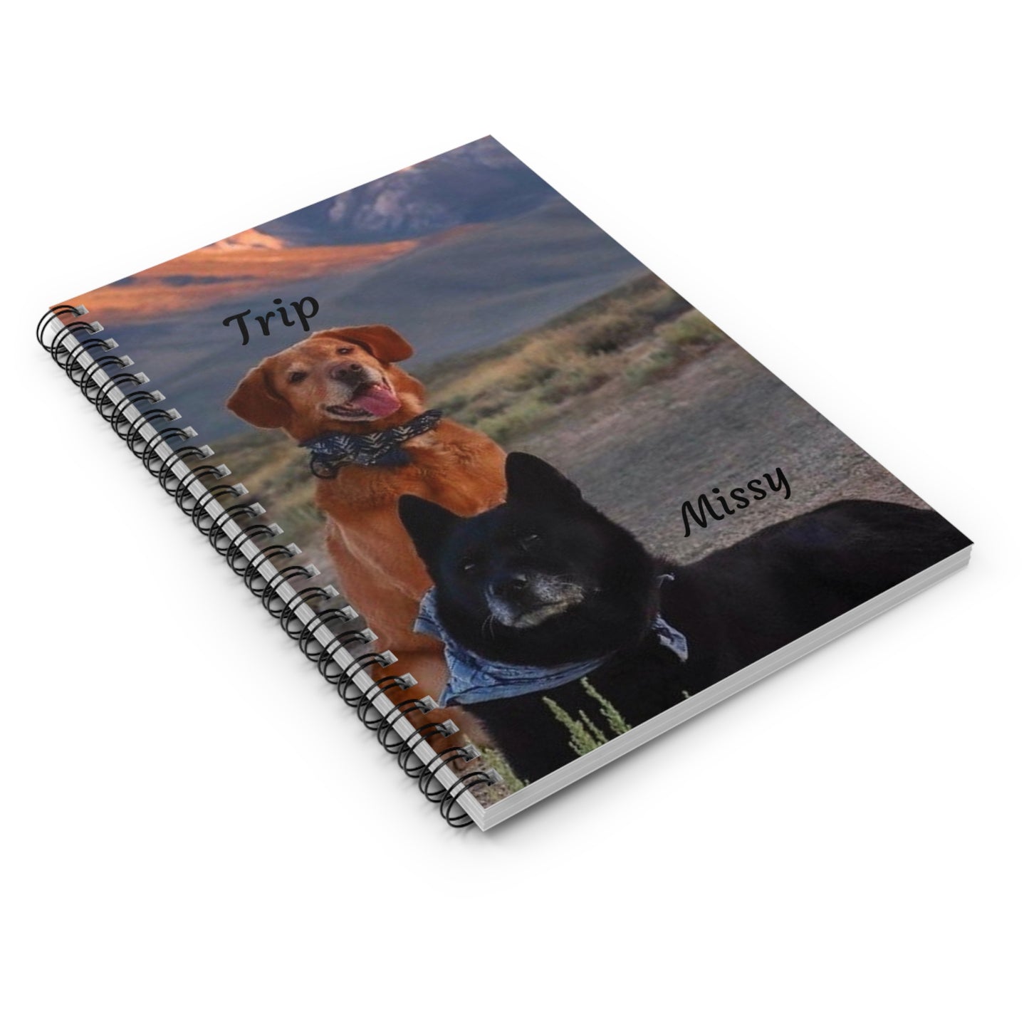 Custom pet photo Spiral Notebook - Ruled Line, customize with your pet photo, Gift for dog mom, gift for dog dad, gift for friend