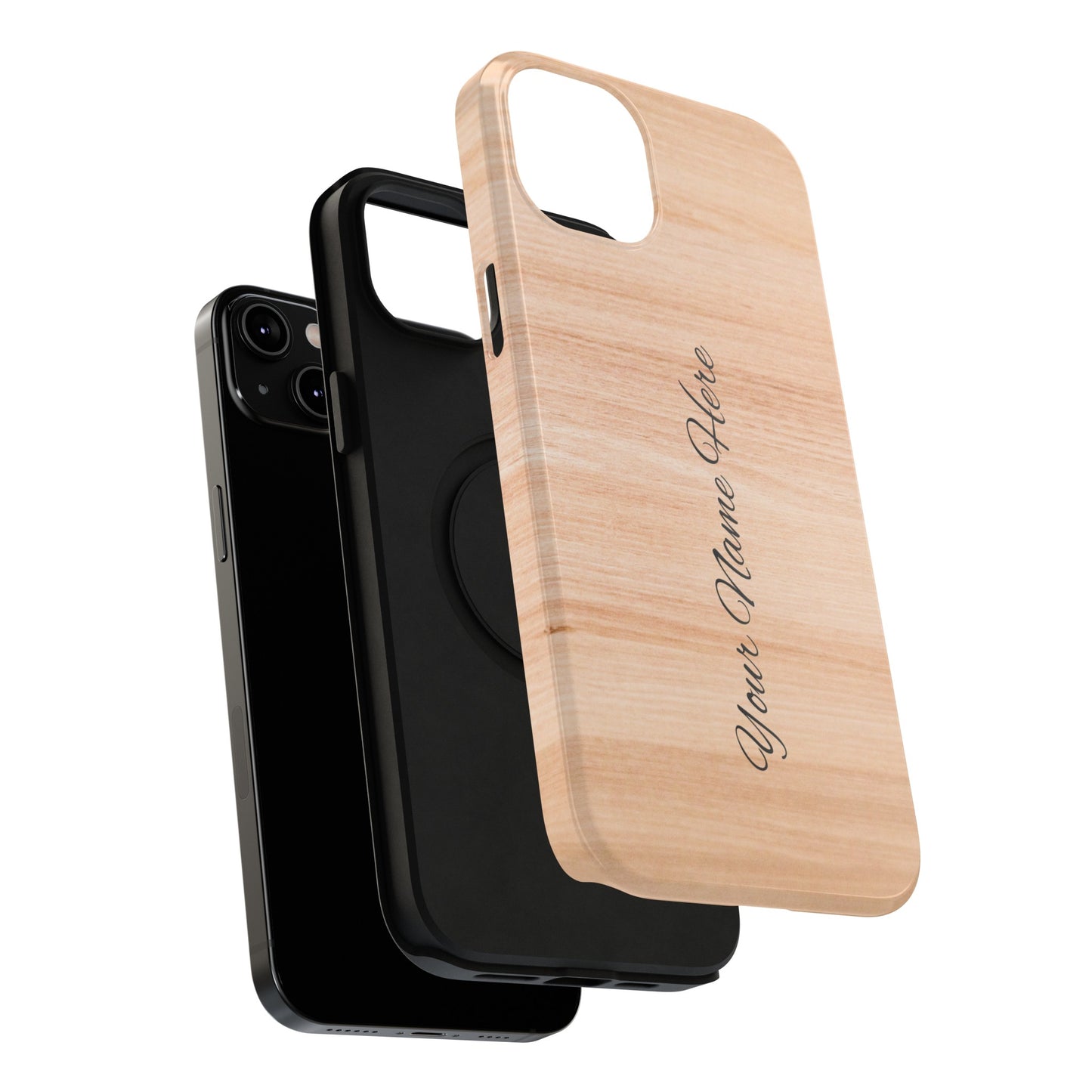 Personalized Custom Wooden pattern Impact-Resistant Phone Case