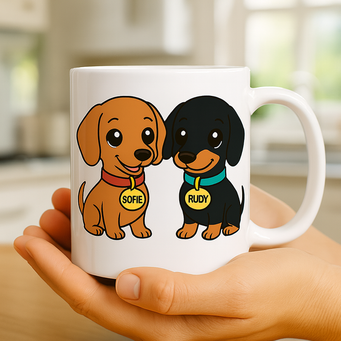 Custom Pet Portrait Mug from Photo – Personalized Dog or Cat Gift