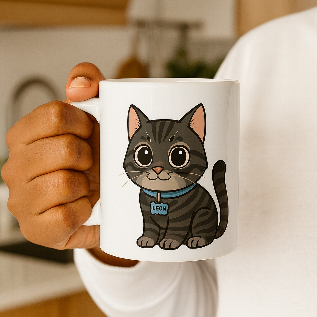 Personalized Pet Mug- Cute Dog & Cat Cup - Custom Pet Lover Gift - Coffee Mug for Dog Mom or Cat Mom