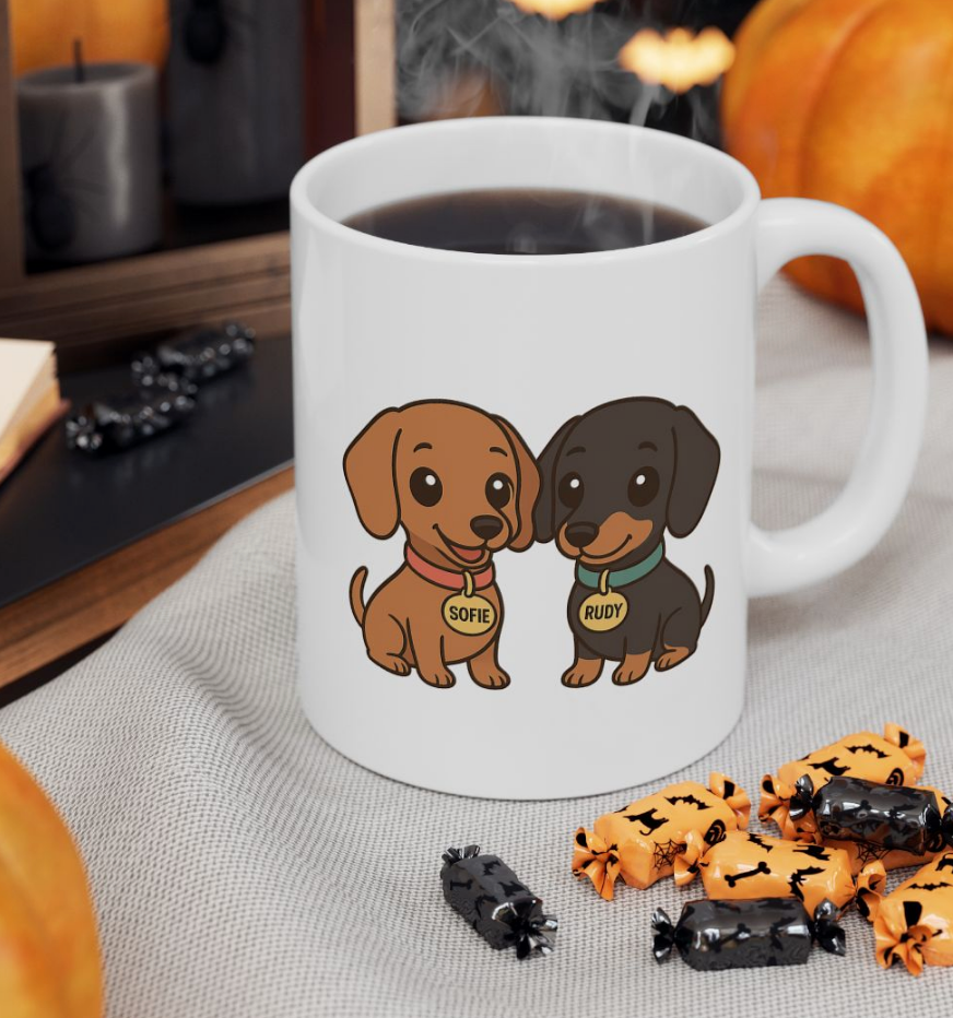 Personalized Pet Mug- Cute Dog & Cat Cup - Custom Pet Lover Gift - Coffee Mug for Dog Mom or Cat Mom