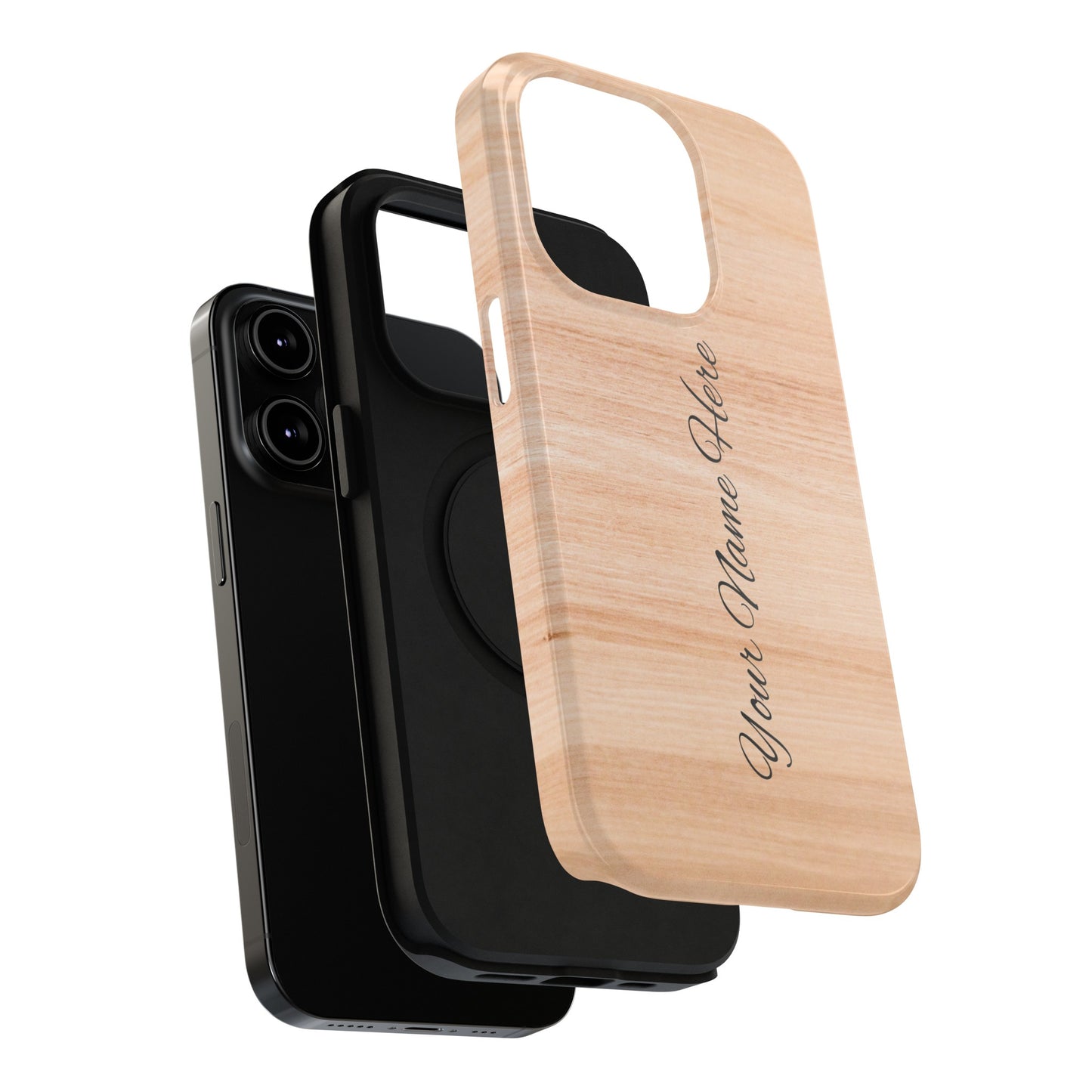 Personalized Custom Wooden pattern Impact-Resistant Phone Case