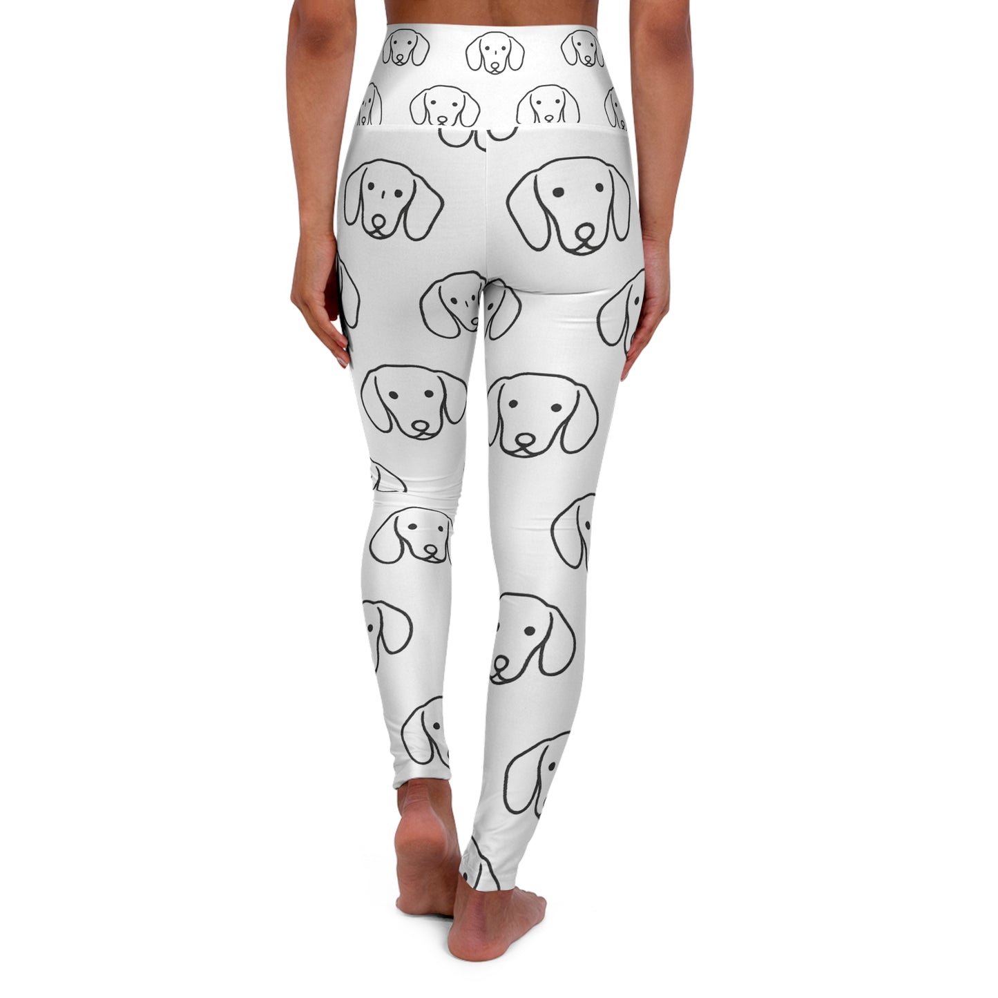 Dog Lover High Waisted Yoga Leggings, Cute Pet Fitness Leggings, Dog Print Leggings, Yoga Pants for Animal Lovers, Gift for Dog Moms