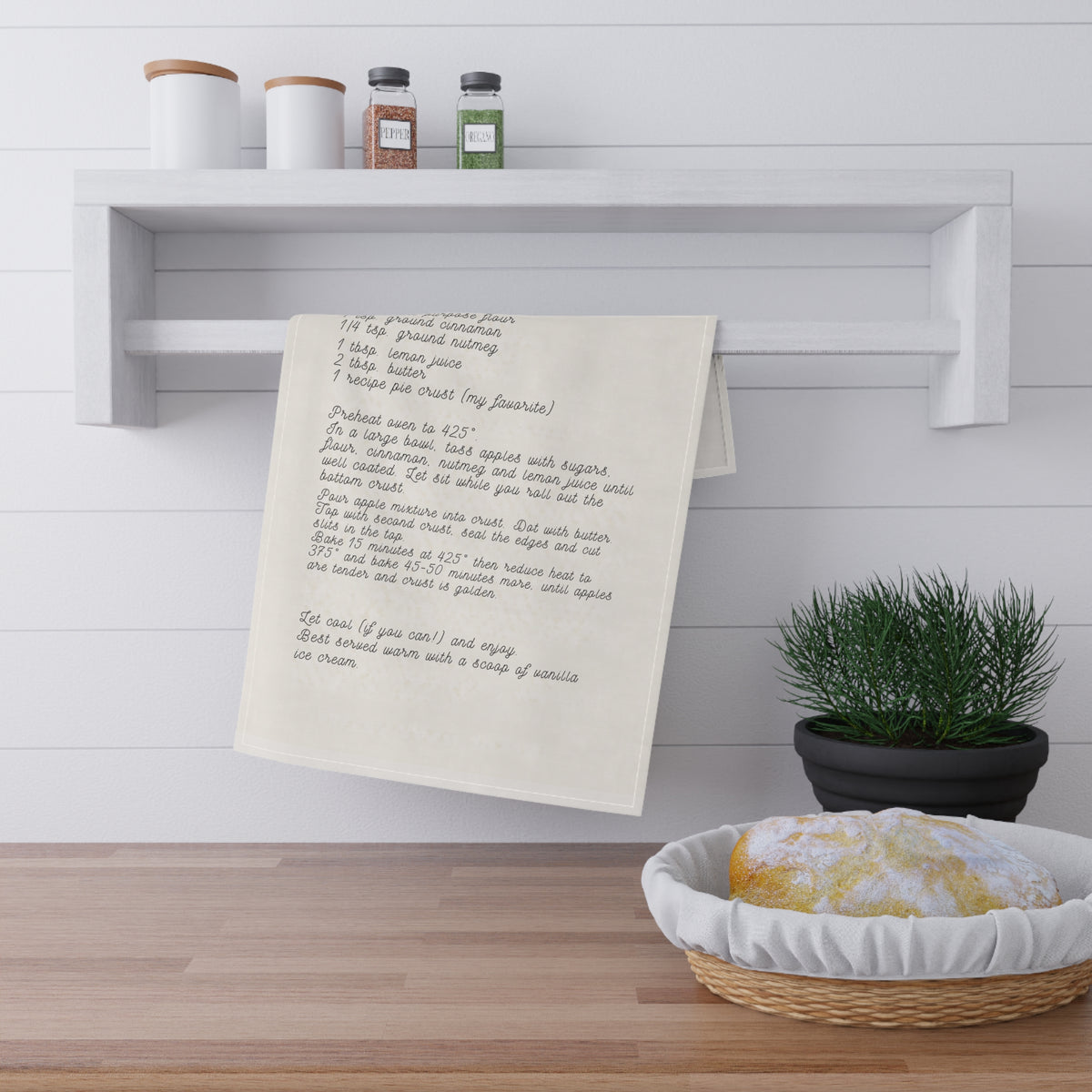 Personalized Handwritten Recipe Tea Towel – Family Heirloom or Memorial Gift