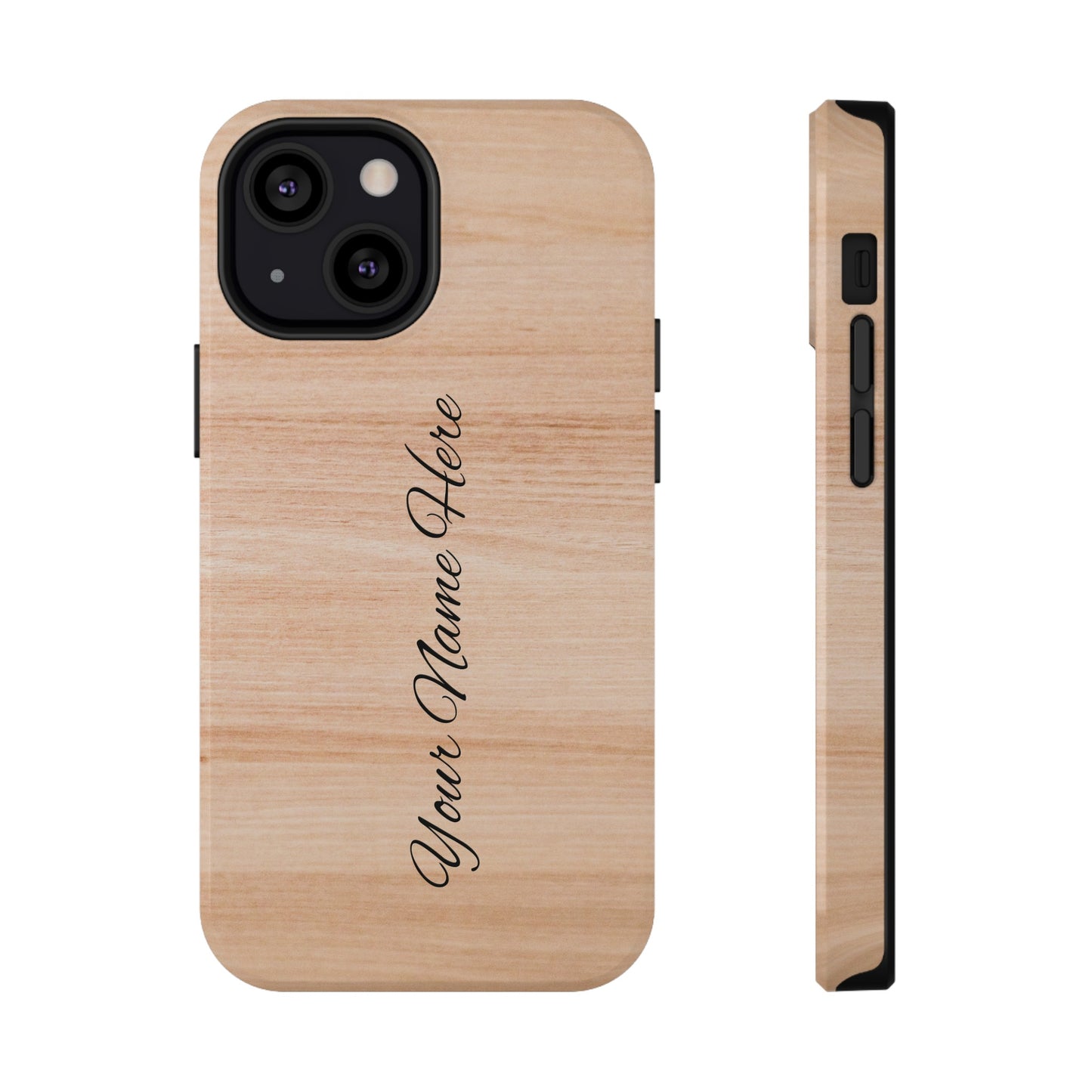 Personalized Custom Wooden pattern Impact-Resistant Phone Case