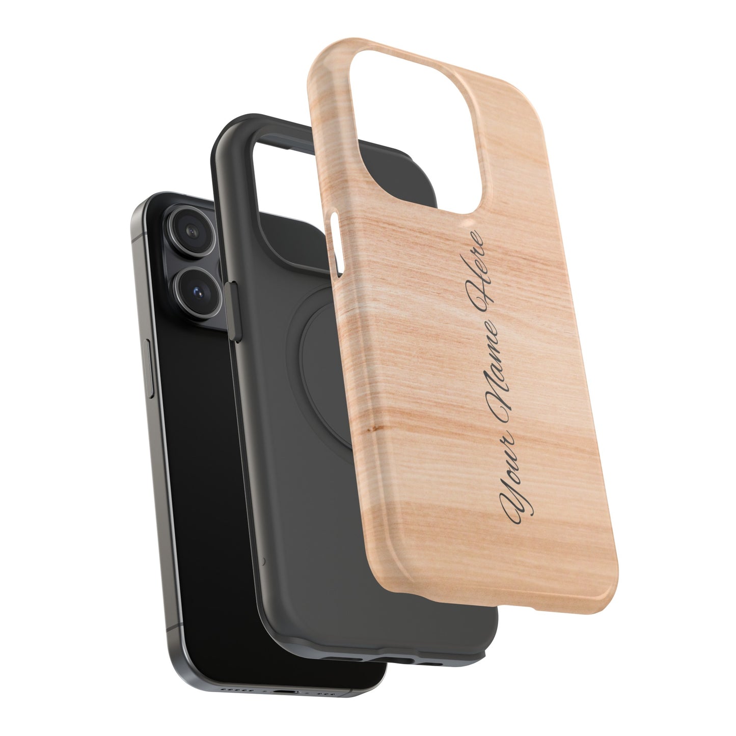 Personalized Custom Wooden pattern Impact-Resistant Phone Case