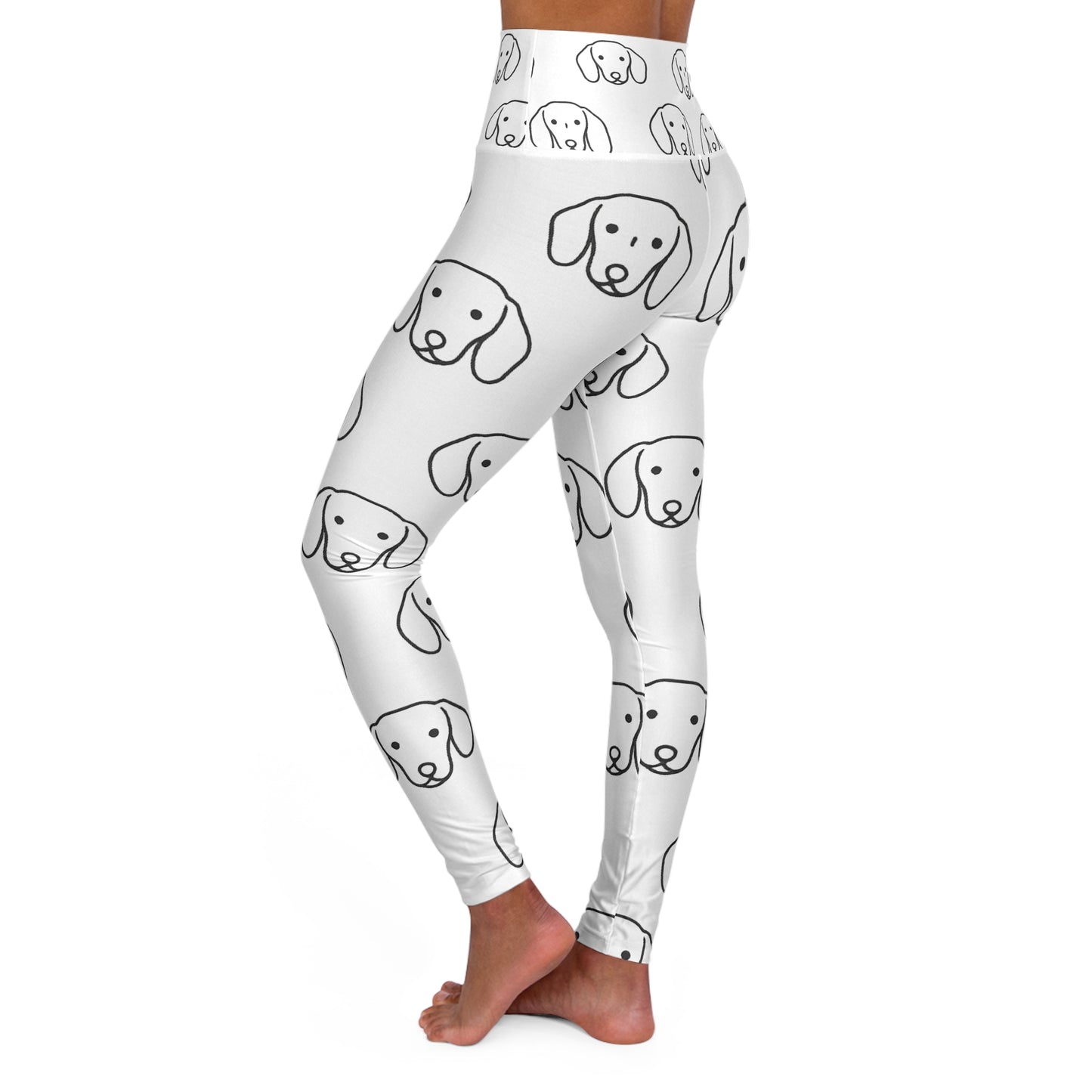 Dog Lover High Waisted Yoga Leggings, Cute Pet Fitness Leggings, Dog Print Leggings, Yoga Pants for Animal Lovers, Gift for Dog Moms