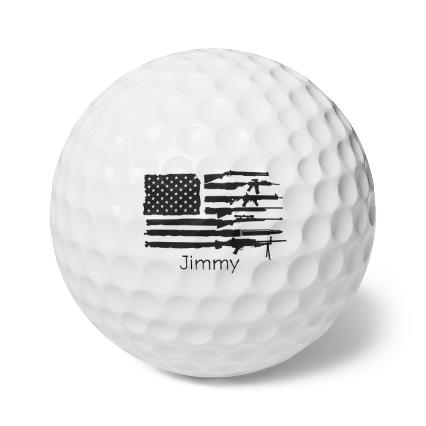 Custom Golf Balls, 6pcs, American flag, rifle flag, 2nd Amendment, Personalized golf ball gift Father's Day gift, Happy Father's Day gift