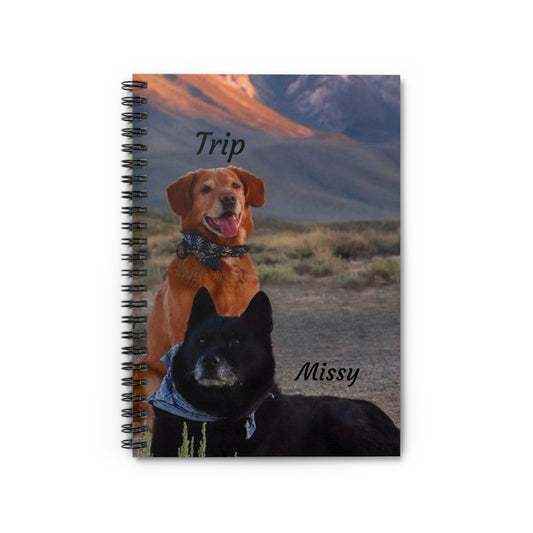 Custom pet photo Spiral Notebook - Ruled Line, customize with your pet photo, Gift for dog mom, gift for dog dad, gift for friend