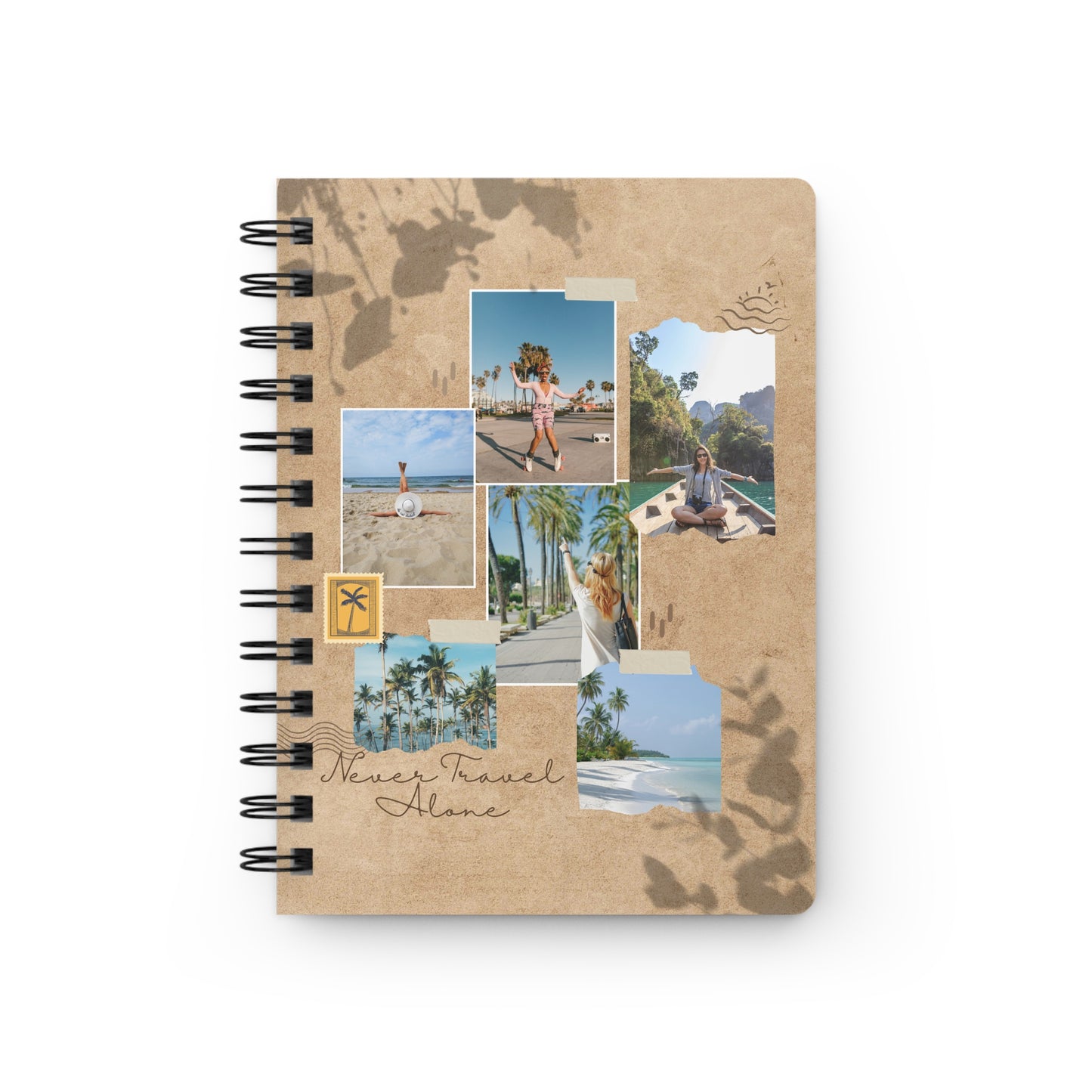 Custom photo collage Spiral Bound Journal, Personalize with your own photos, gift for mom, dad, friend, grandma, coworker