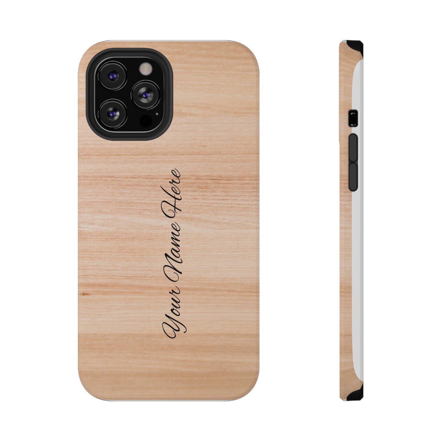 Personalized Custom Wooden pattern Impact-Resistant Phone Case