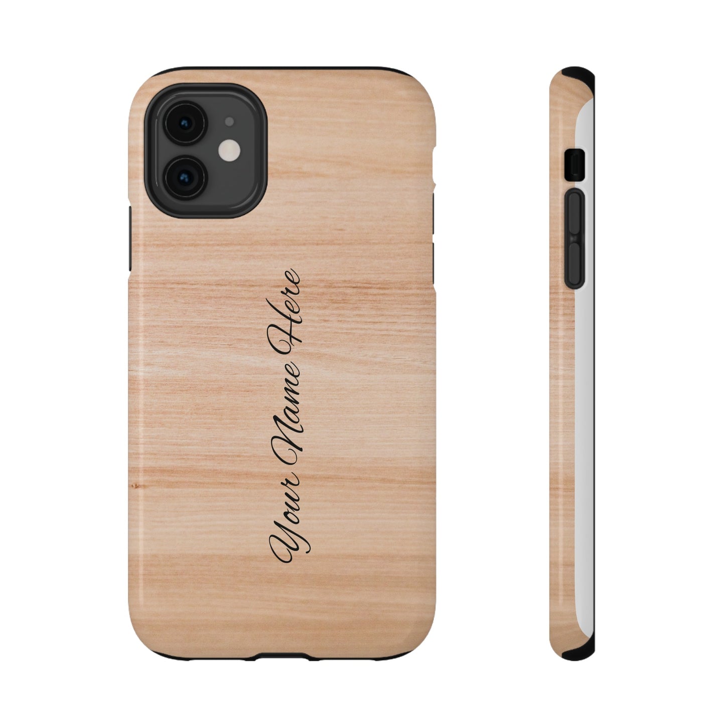 Personalized Custom Wooden pattern Impact-Resistant Phone Case