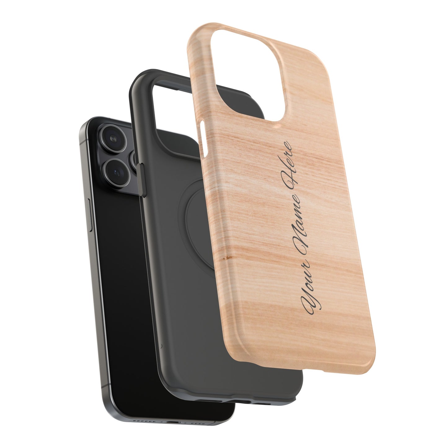 Personalized Custom Wooden pattern Impact-Resistant Phone Case