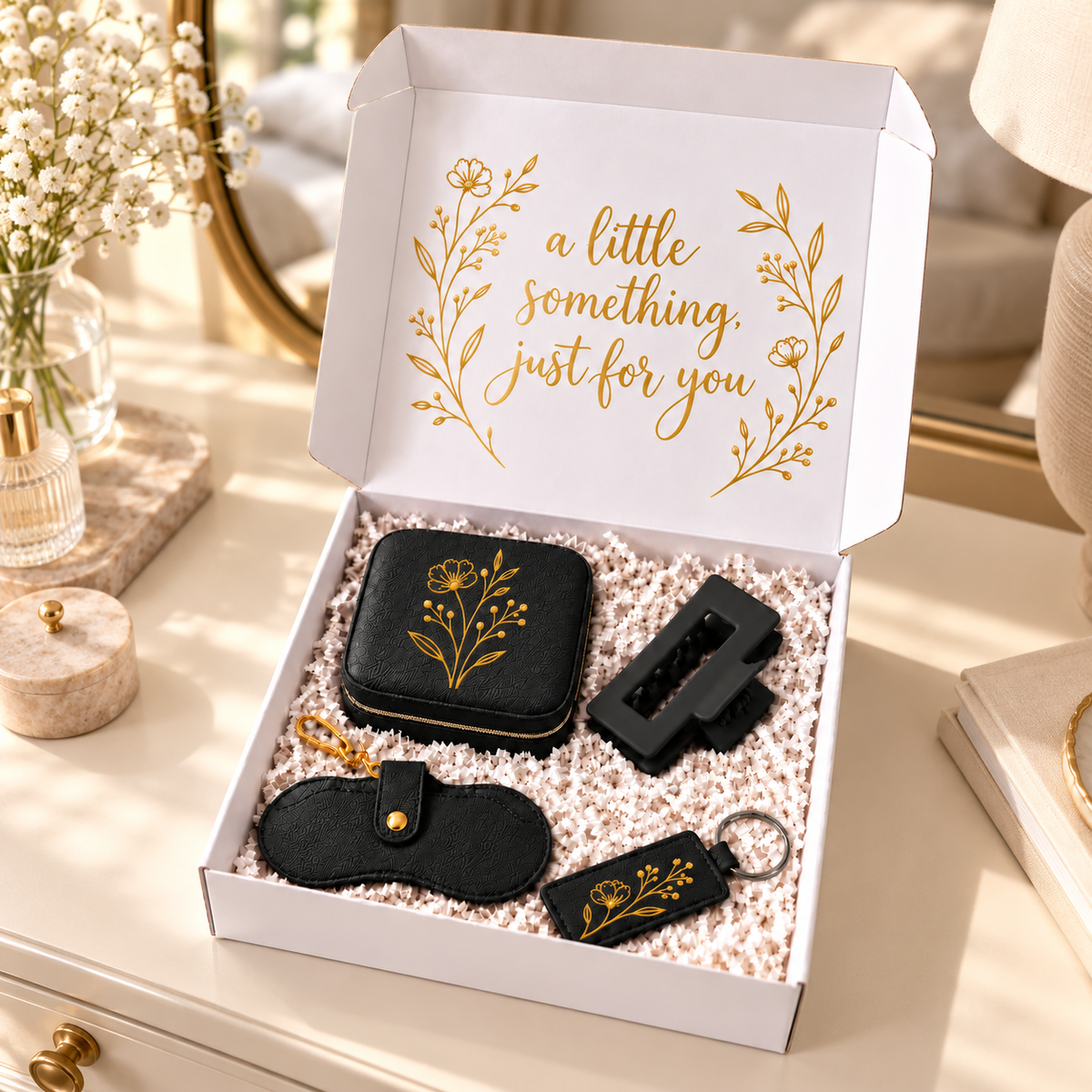 Personalized Gift Box for Her — Jewelry Box & Matching Keychain