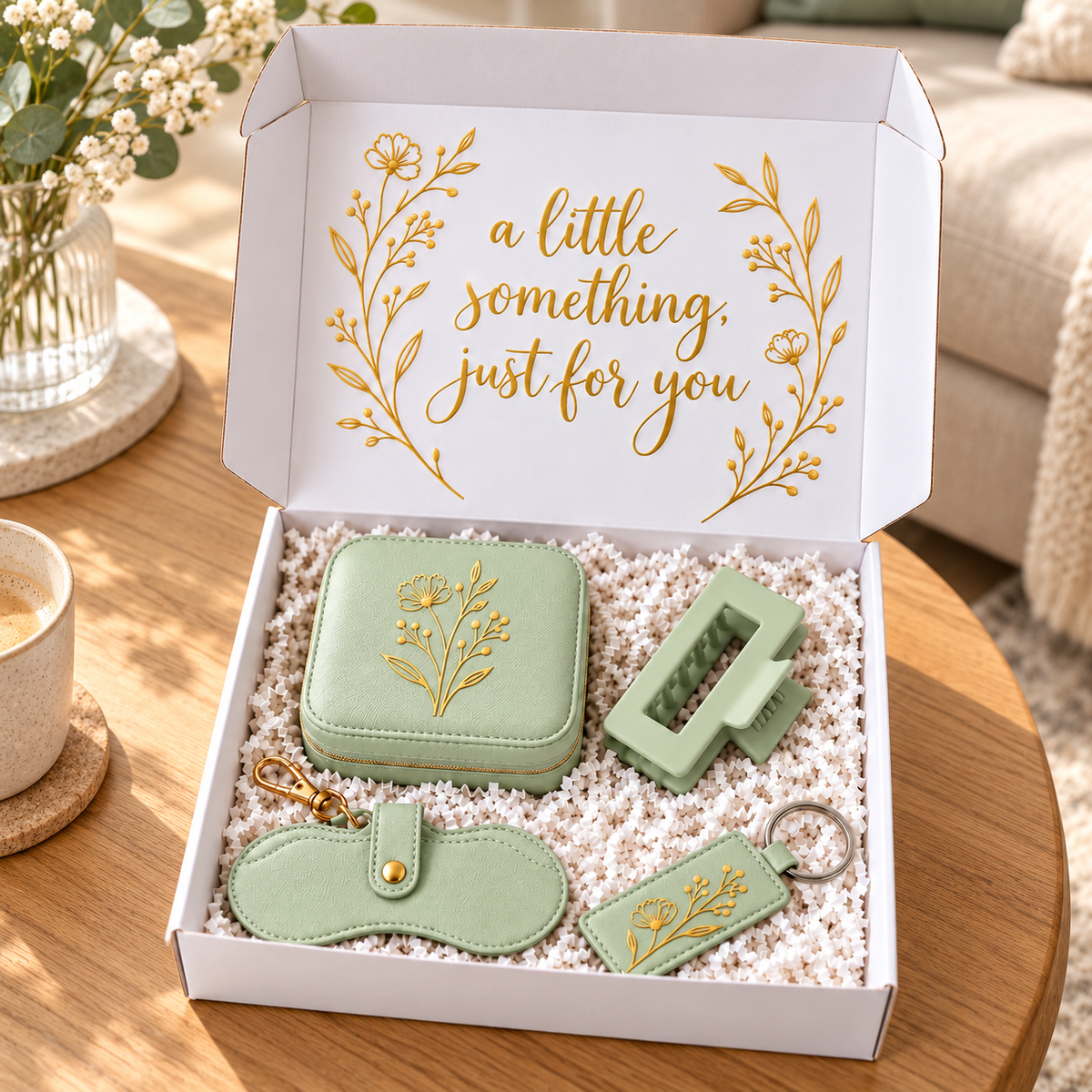 Pale Sage gift box, Gold Wildflowers — No Name