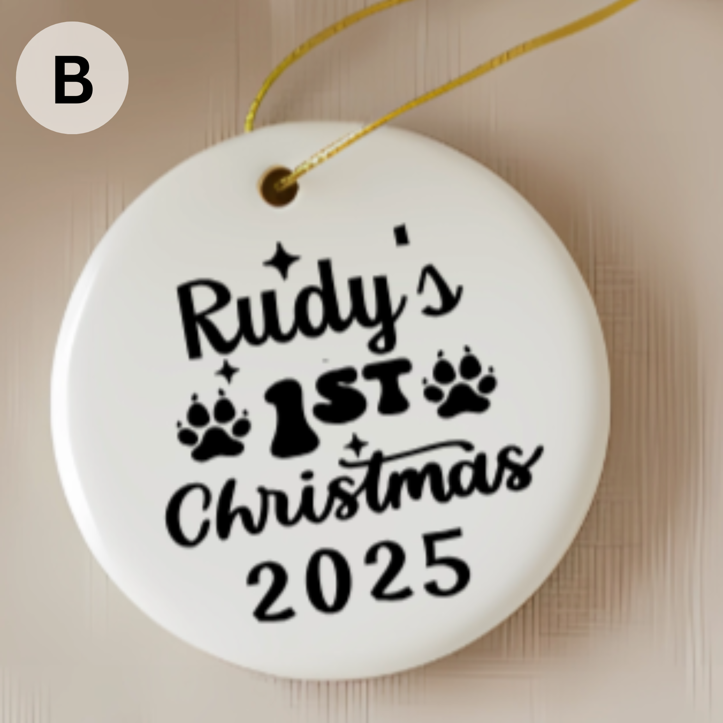 Personalized Pet Paw Print Christmas Ornaments | Custom Dog & Cat Memorial or First Christmas Ornament | Local Pickup – Painted Tree Glen Allen