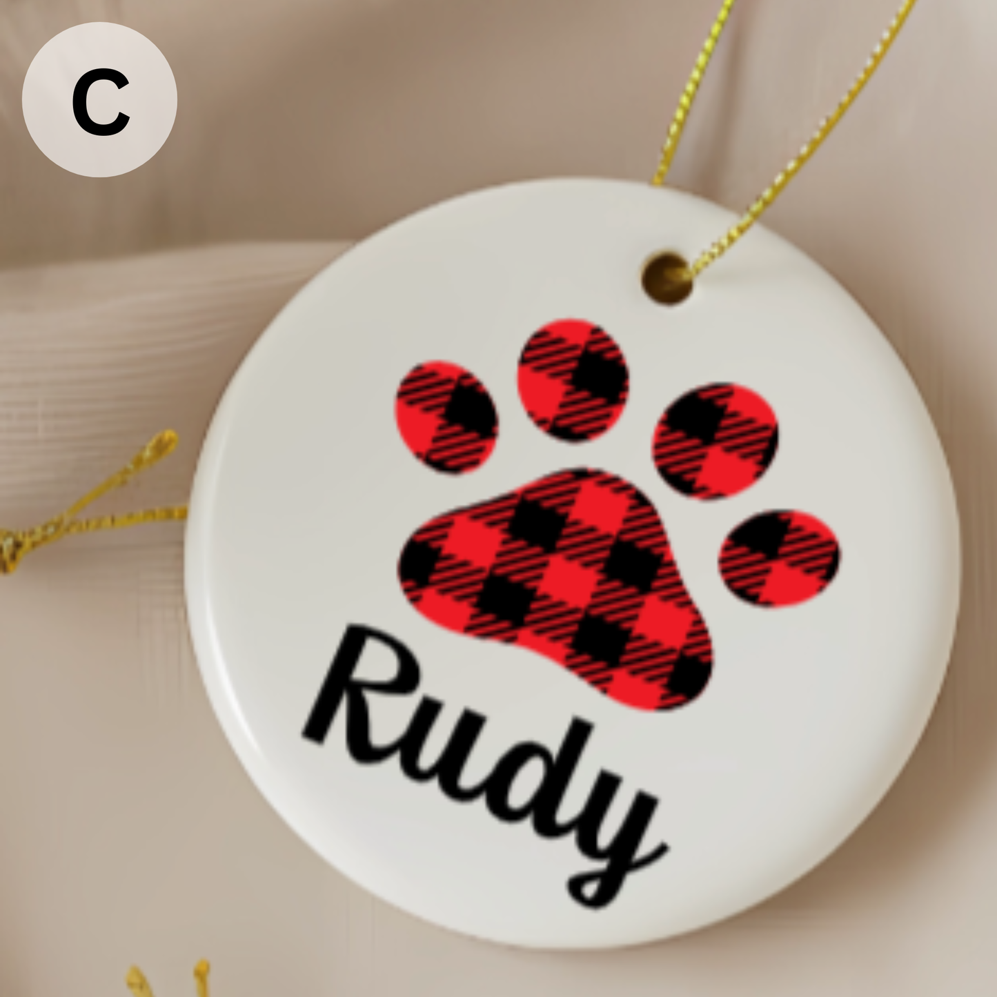 Personalized Pet Paw Print Christmas Ornaments | Custom Dog & Cat Memorial or First Christmas Ornament | Local Pickup – Painted Tree Glen Allen